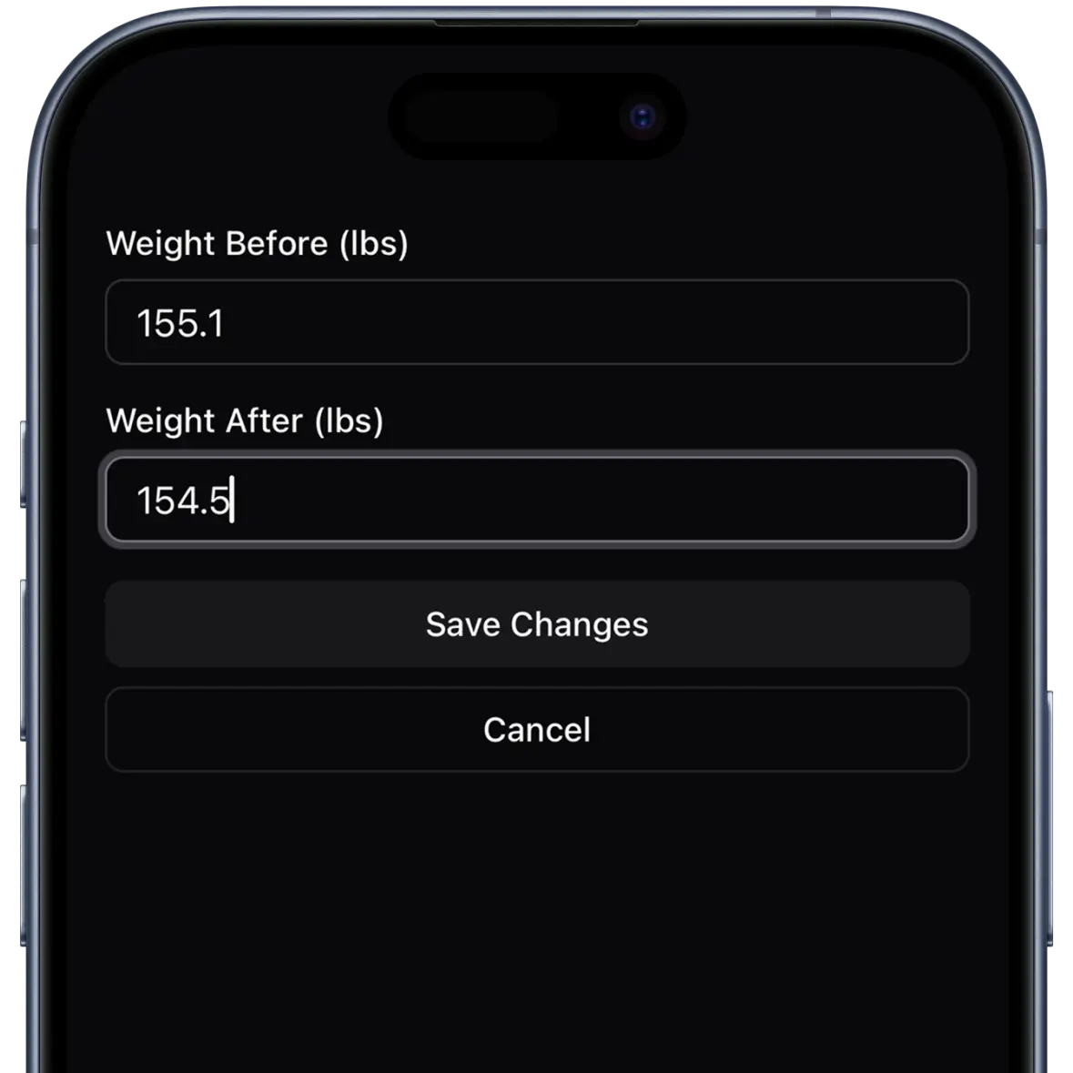 Sweat Rate Input